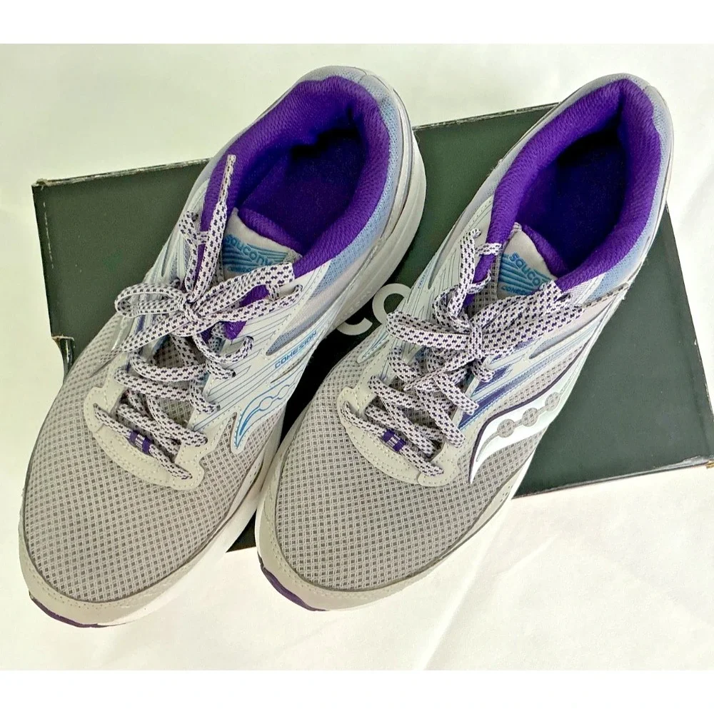 Saucony Cohesion 15 Women Running Shoe Smoke Grape Pop S10701-25 Size 11 NEW